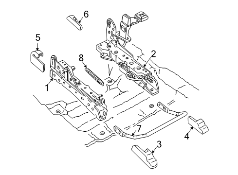 2009 Ford Crown Victoria Tracks & Components Rear Cover Diagram for 6W1Z-5461748-AD