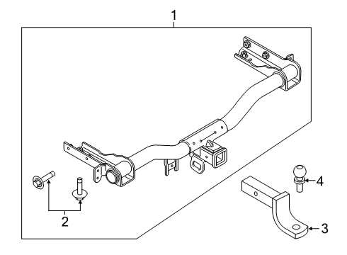 2019 Ford Edge Trailer Hitch Components Trailer Hitch Diagram for KT4Z-19D520-AA
