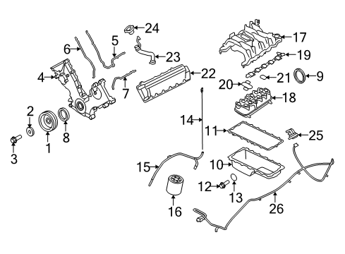 2011 Ford E-350 Super Duty Intake Manifold Heater Assembly Diagram for 3L3Z-6A051-BA