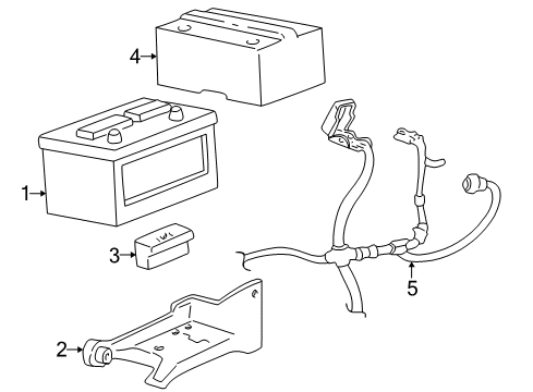 2003 Ford Explorer Sport Battery Positive Cable Diagram for 3L2Z-14300-AA