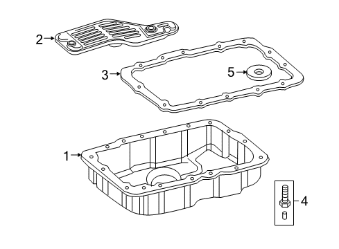 2007 Ford Explorer Sport Trac Automatic Transmission Oil Pan Diagram for 7L1Z-7A194-A