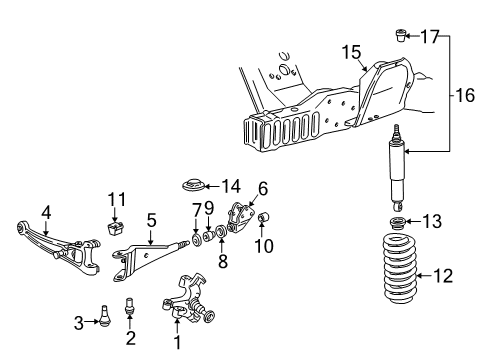 2006 Ford E-250 Front Suspension, Stabilizer Bar, Suspension Components Spring Housing Diagram for 6C2Z-5A306-R