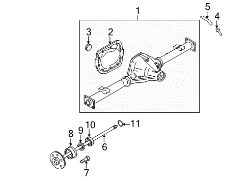 2012 Ford F-150 Axle Housing - Rear Outer Seal Diagram for F75Z-4A332-AB