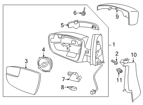 2016 Ford C-Max Bulbs Inner Cover Diagram for AM5Z-17K709-A