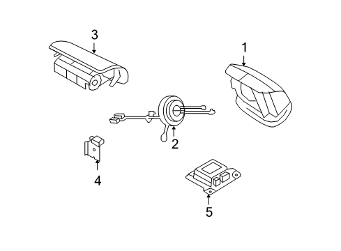 2014 Ford E-250 Air Bag Components Passenger Inflator Module Diagram for 9C2Z-15044A74-AA