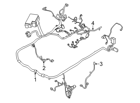 2018 Ford Mustang Wiring Harness Engine Harness Diagram for GU5Z-12A581-SU