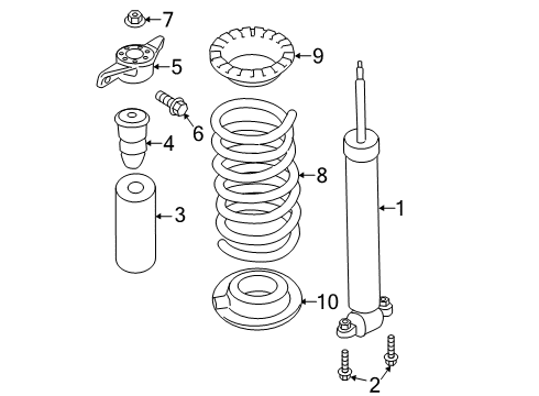 2018 Ford Fusion Shocks & Components - Rear Spring Diagram for DG9Z-5560-BP