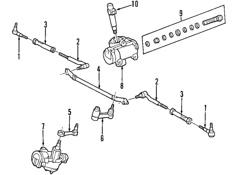 2004 Ford F-150 Heritage P/S Pump & Hoses, Steering Gear & Linkage Inner Tie Rod Diagram for 2L3Z-3A131-BA