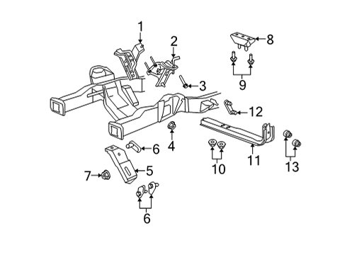 2015 Ford E-350 Super Duty Automatic Transmission Lower Mount Diagram for 8C2Z-6028-A