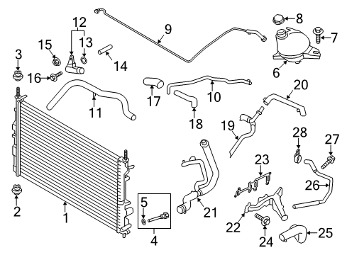 2019 Ford Transit-350 HD Radiator & Components Thermostat O-Ring Diagram for -W706722-S300