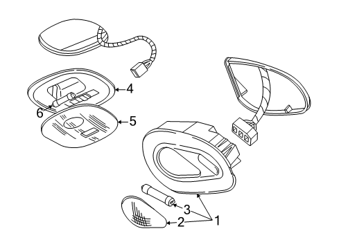 1998 Ford Expedition Interior Lamps Overhead Lamp Diagram for F85Z-13A702-AAA