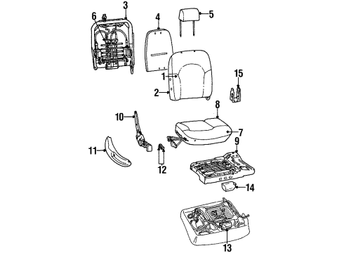 1999 Lincoln Continental Heated Seats Pump Adjuster Diagram for E6DZ-5465531-A