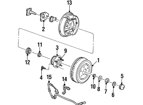 1995 Ford Windstar Anti-Lock Brakes Front Speed Sensor Diagram for F58Z-2C204-BA