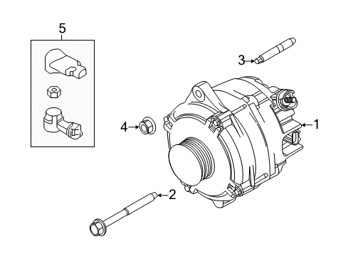 2016 Ford Police Interceptor Utility Alternator Alternator Diagram for GB5Z-10346-C