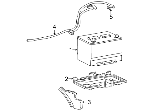 2001 Ford E-250 Econoline Battery Positive Cable Diagram for YC2Z-14300-AA