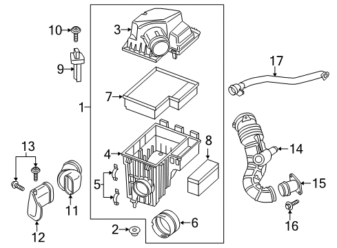 2016 Ford Transit-350 HD Filters Hose Assembly Diagram for CK4Z-6A664-A