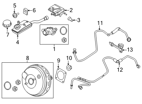 2014 Ford Transit Connect Hydraulic System Power Booster Diagram for AV6Z-2005-B