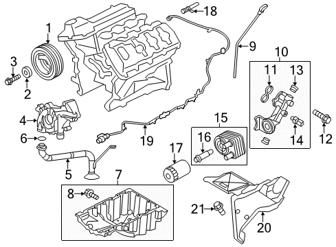 2011 Ford F-150 Engine Parts, Mounts, Cylinder Head & Valves, Camshaft & Timing, Variable Valve Timing, Oil Cooler, Oil Pan, Oil Pump, Crankshaft & Bearings, Pistons, Rings & Bearings Wire Diagram for BL3Z-6B018-C