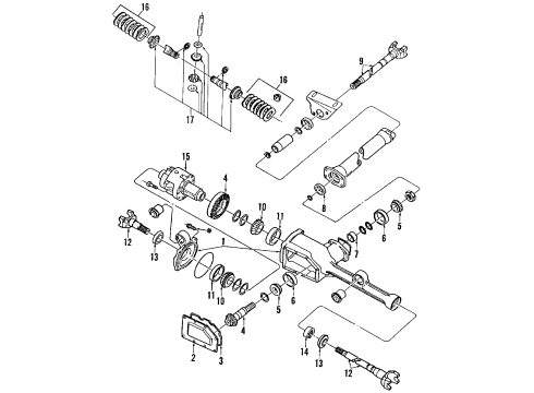 1989 Mercury Topaz Rear Axle, Differential, Propeller Shaft Outer Pinion Cup Diagram for CODW-4616-A