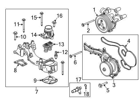 2020 Ford F-350 Super Duty Powertrain Control Outlet Tube Diagram for BC3Z-8592-A