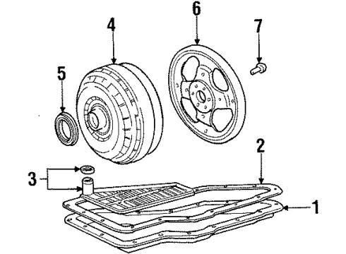 2002 Ford Windstar Automatic Transmission Converter Diagram for 1F2Z-7902-AARM
