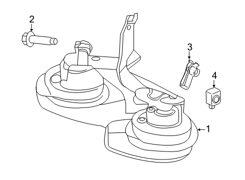 2016 Lincoln MKC Horn Horn Screw Diagram for -W712524-S901