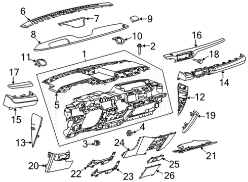 2022 Ford Mustang Mach-E Instrument Panel Sight Shield Nut Diagram for -W705961-S439
