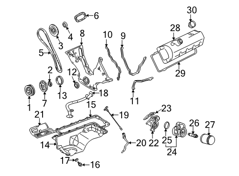 2003 Ford Mustang Filters Element Diagram for F4ZZ-9601-A