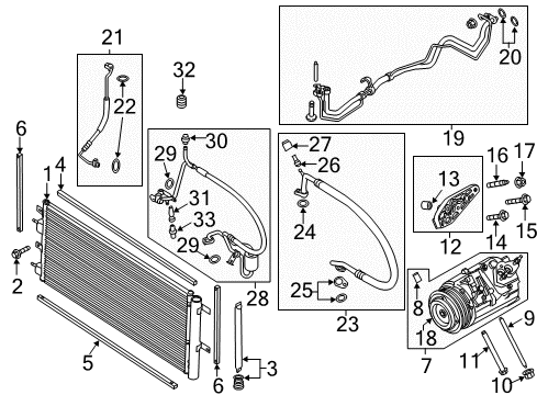 2015 Ford Fusion Air Conditioner AC Hose Diagram for HG9Z-19D742-F
