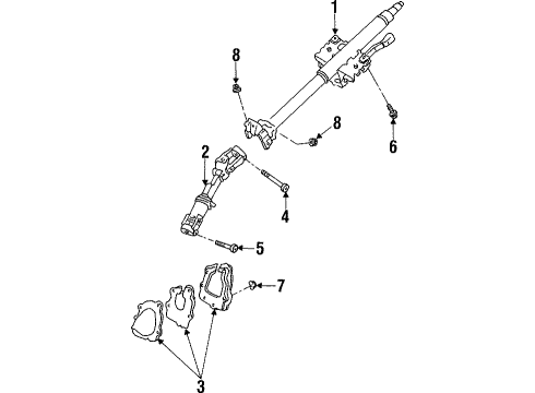 1997 Mercury Tracer Shaft & Internal Components Boot Diagram for F1CZ-3C611-A