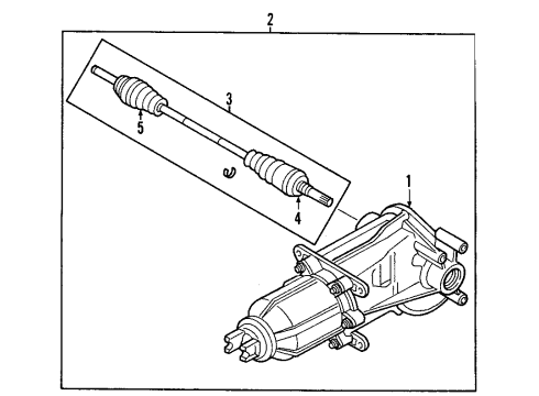 2007 Ford Escape Rear Axle Shafts & Joints, Differential, Propeller Shaft Differential Assembly Diagram for 6L8Z-4201-B