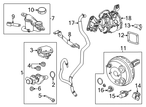2012 Lincoln MKZ Hydraulic System Booster Gasket Diagram for E7GZ-2B022-A