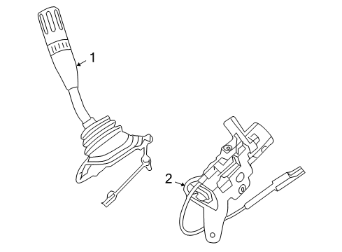 2010 Ford F-150 Gear Shift Control - AT Gearshift Lever Diagram for 9L3Z-7210-G