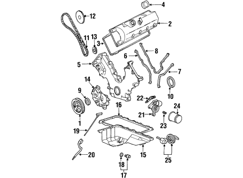 1999 Ford Crown Victoria Filters Filter Element Diagram for E5TZ-9601-B