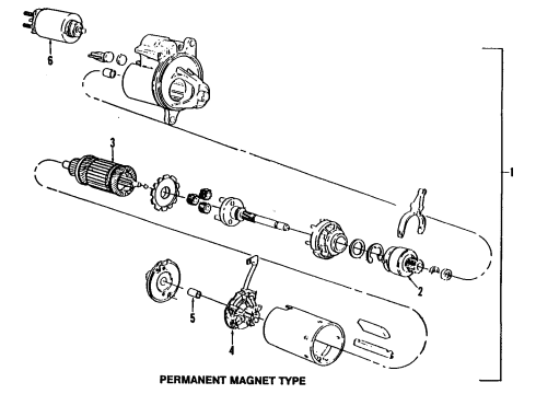 1984 Ford Ranger Ignition System - Diesel Components Glow Plug Diagram for E3TZ-12A342-B