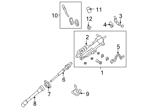 2005 Ford F-150 Housing & Components Housing Assembly Bracket Diagram for 7L3Z-3B139-A