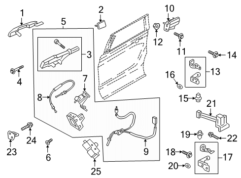 2019 Ford Expedition Rear Door Window Motor Diagram for JL1Z-9923394-B