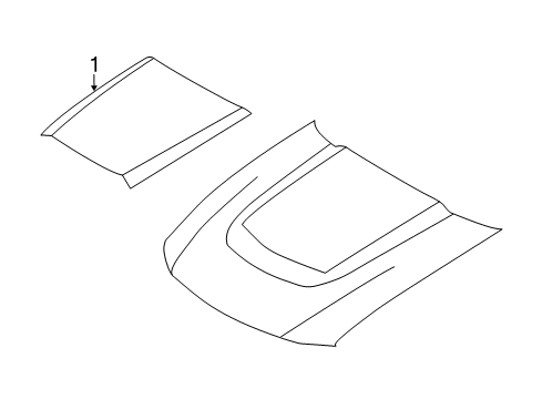 2012 Ford Mustang Exterior Trim - Hood Scoop Diagram for AR3Z-16C630-AB