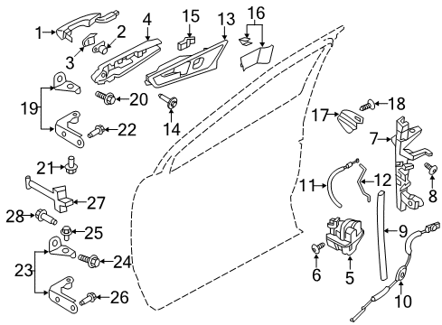 2021 Ford Edge Front Door Window Motor Diagram for FT4Z-7823394-A