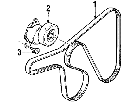 1995 Mercury Mystique Belts & Pulleys Serpentine Idler Pulley Diagram for F5RZ-6C348-B