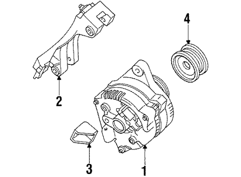 1995 Mercury Mystique Alternator Regulator Diagram for F5RZ-10316-B