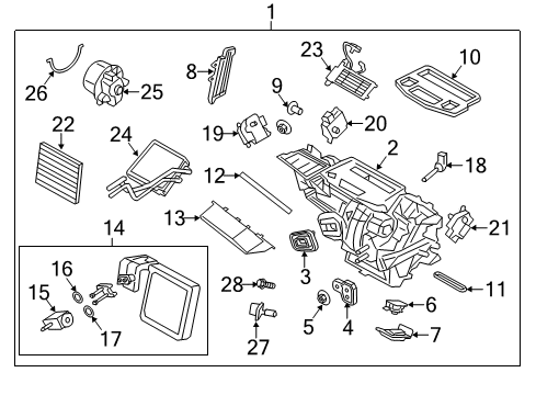 2015 Ford Fiesta Air Conditioner Screen Diagram for AE8Z-18D395-A