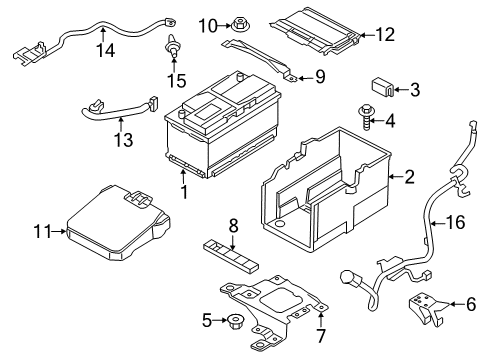 2015 Ford Escape Battery Battery Diagram for BXL-96-RA
