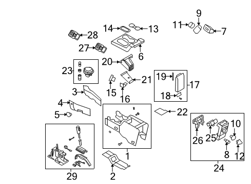 2009 Ford Explorer Gear Shift Control - AT Smokers Package Diagram for 5L8Z-7804810-BAA