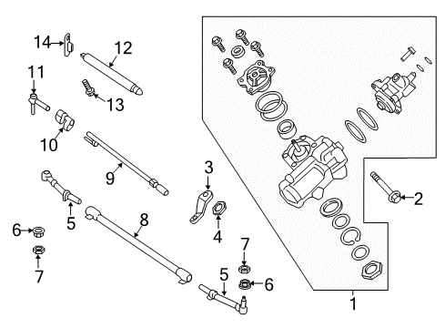 2018 Ford F-350 Super Duty Steering Column & Wheel, Steering Gear & Linkage Pitman Arm Diagram for HC3Z-3590-B