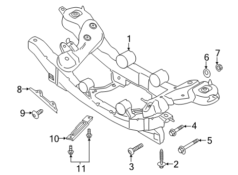 2013 Ford Escape Suspension Mounting - Rear Reinforce Plate Diagram for CV6Z-5A154-A