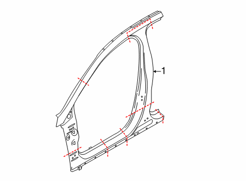 2019 Ford Fusion Aperture Panel Aperture Panel Diagram for HS7Z-54211A10-A