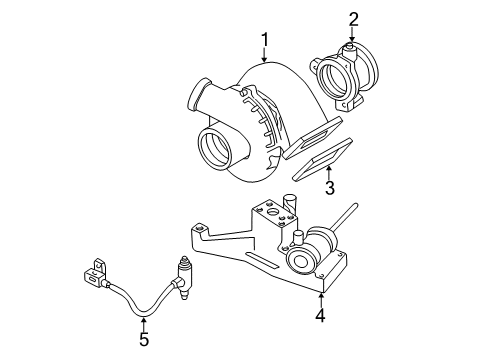 1995 Ford E-350 Econoline Turbocharger Support Housing Diagram for F4TZ-6VN639-AARM
