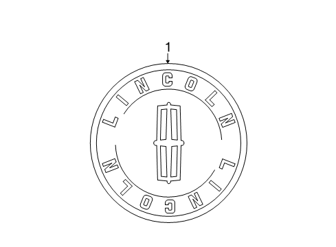 2004 Lincoln Town Car Wheel Covers & Trim Center Cap Diagram for 4W1Z-1130-BA