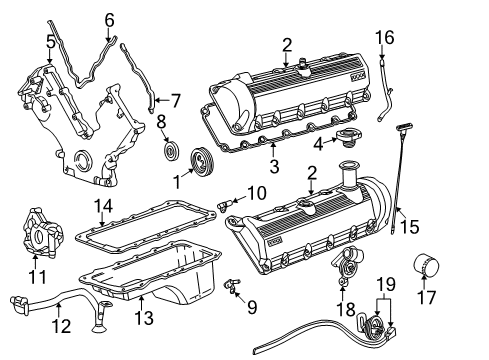2000 Ford Excursion Filters Element Diagram for 2U2Z-9601-AA